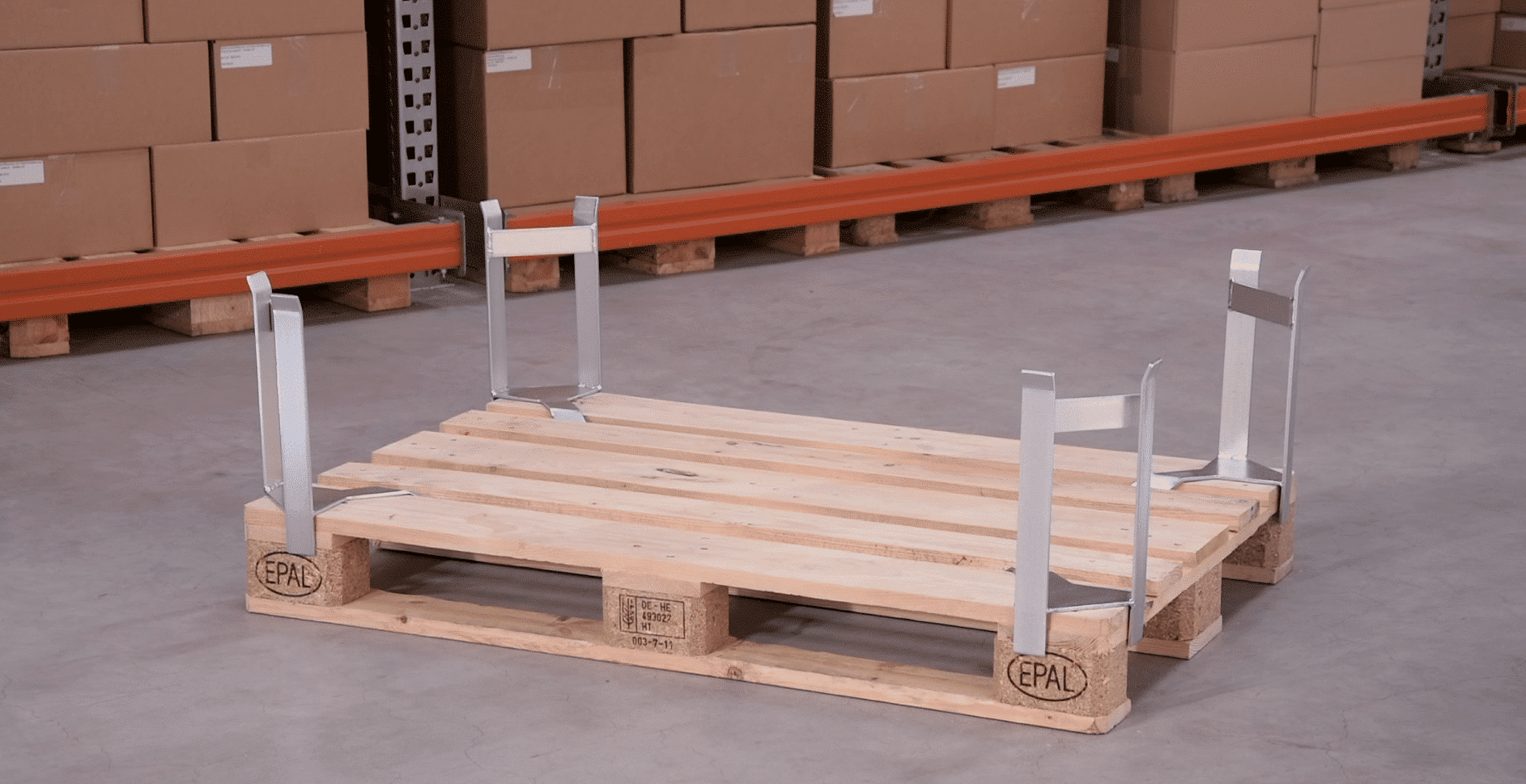 Pallet distance pallet to pallet 3 Palldistans - pall till pall, 250 mm, 1000 kg / 4st, 4-pack - bild 3