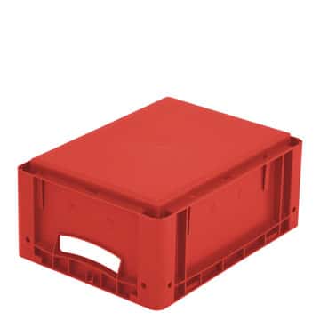 Euro crate, stackable with lock, 400 x 300 x 170 mm, 20. 8 l, red - image 2 Euro crate, stackable with lock, 400 x 300 x 170 mm, 20. 8 l, red - image 2