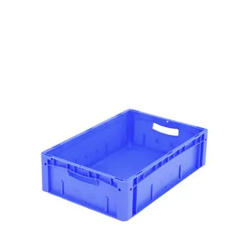 Euro crate, stackable with lock, 600 x 400 x 170 mm, 34 l, blue Euro crate, stackable with lock, 600 x 400 x 170 mm, 34 l, blue