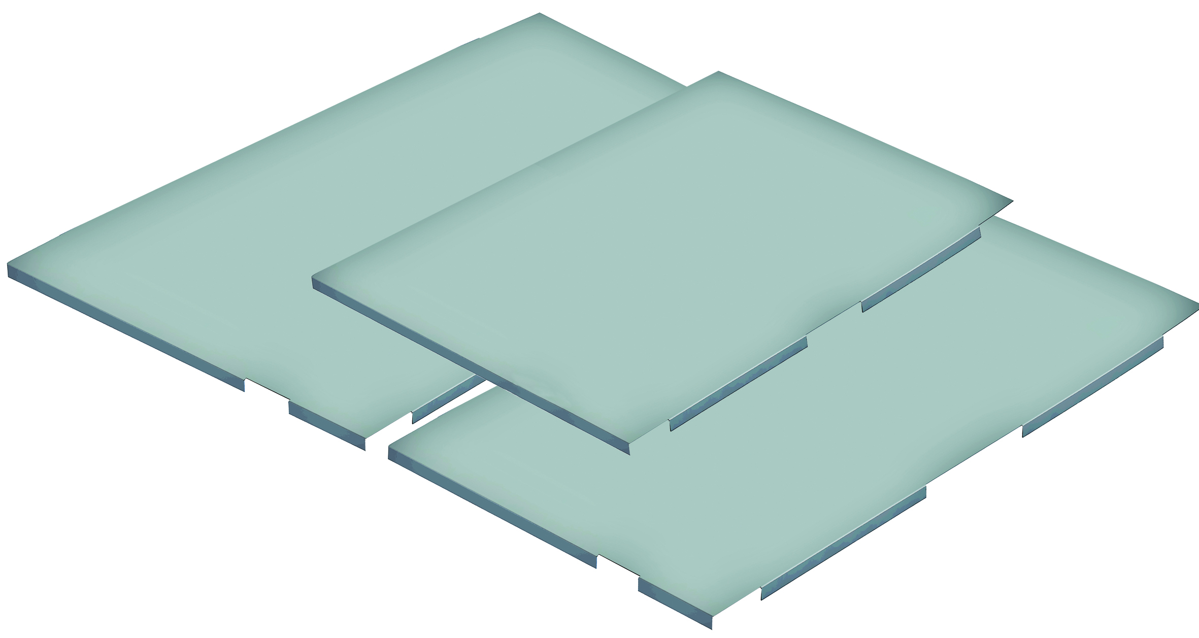 S53 11 160 0 3 pack Steel shelf panel to linked pull-out units 1600kg 70/100% w=2100