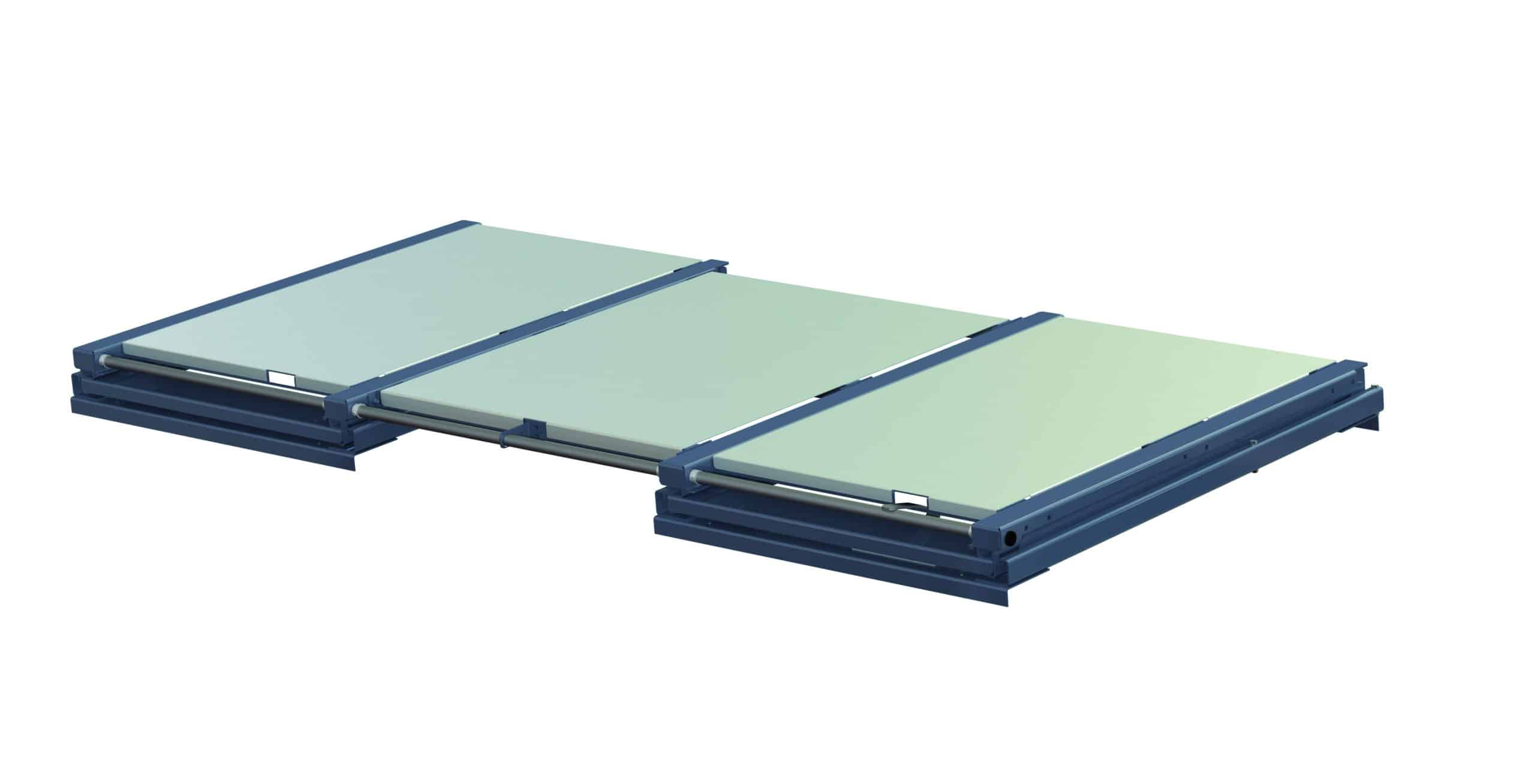 S53 enhet med platplan Steel shelf panel to linked pull-out units 1600kg 70/100% w=2600 - image 2