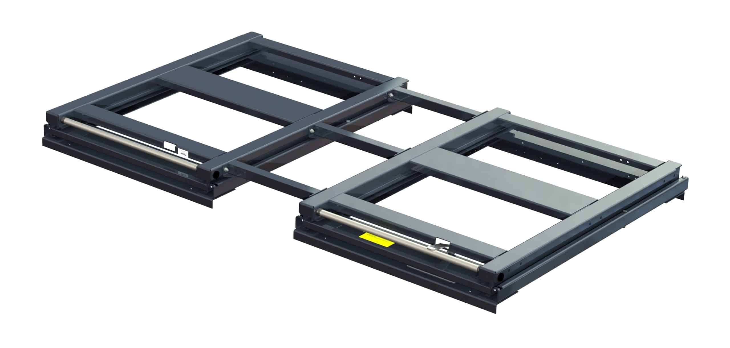 Beam-mounted wide pull-out unit, 600 kg, 100% extension, 2100 mm width, for long goods - image 2 Beam-mounted wide pull-out unit, 600 kg, 100% extension, 2100 mm width, for long goods - image 2