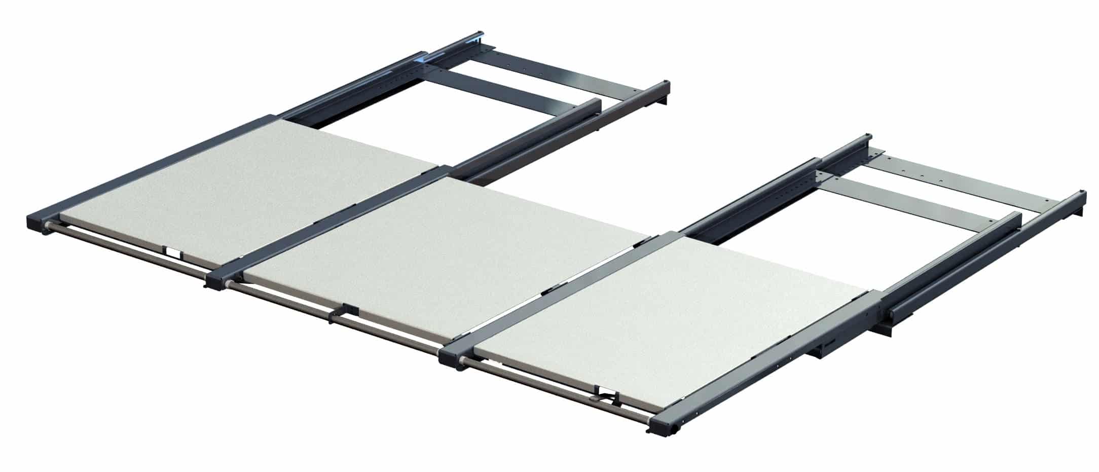 Bred utdragsenhet för skiv- & plåtmaterial  600 kg 100% 2600x1200 balkmonterad - bild 3