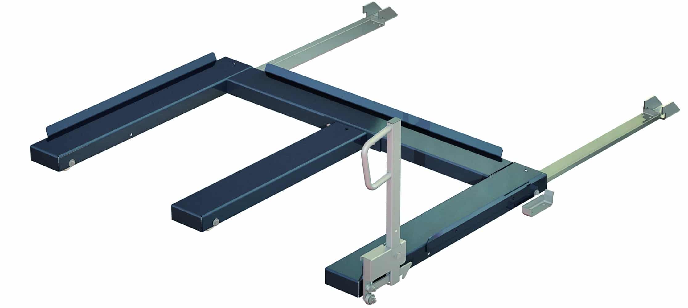 Floor mounted pull-out unit ,1500 kg, front-loaded, long-side handled eur-pallet - image 2