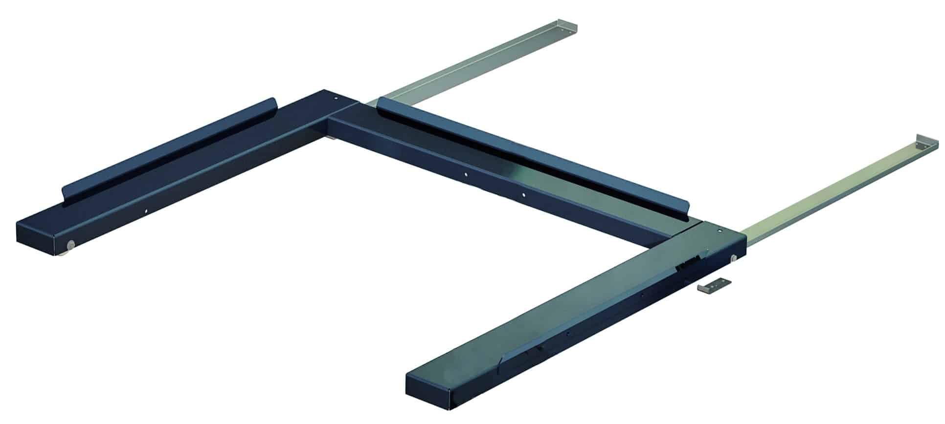 Floor-mounted pull-out unit, 800 kg, 85% extension, front-loaded, long-side handled, for fin or chep pallet - image 2 Floor-mounted pull-out unit, 800 kg, 85% extension, front-loaded, long-side handled, for fin or chep pallet - image 2