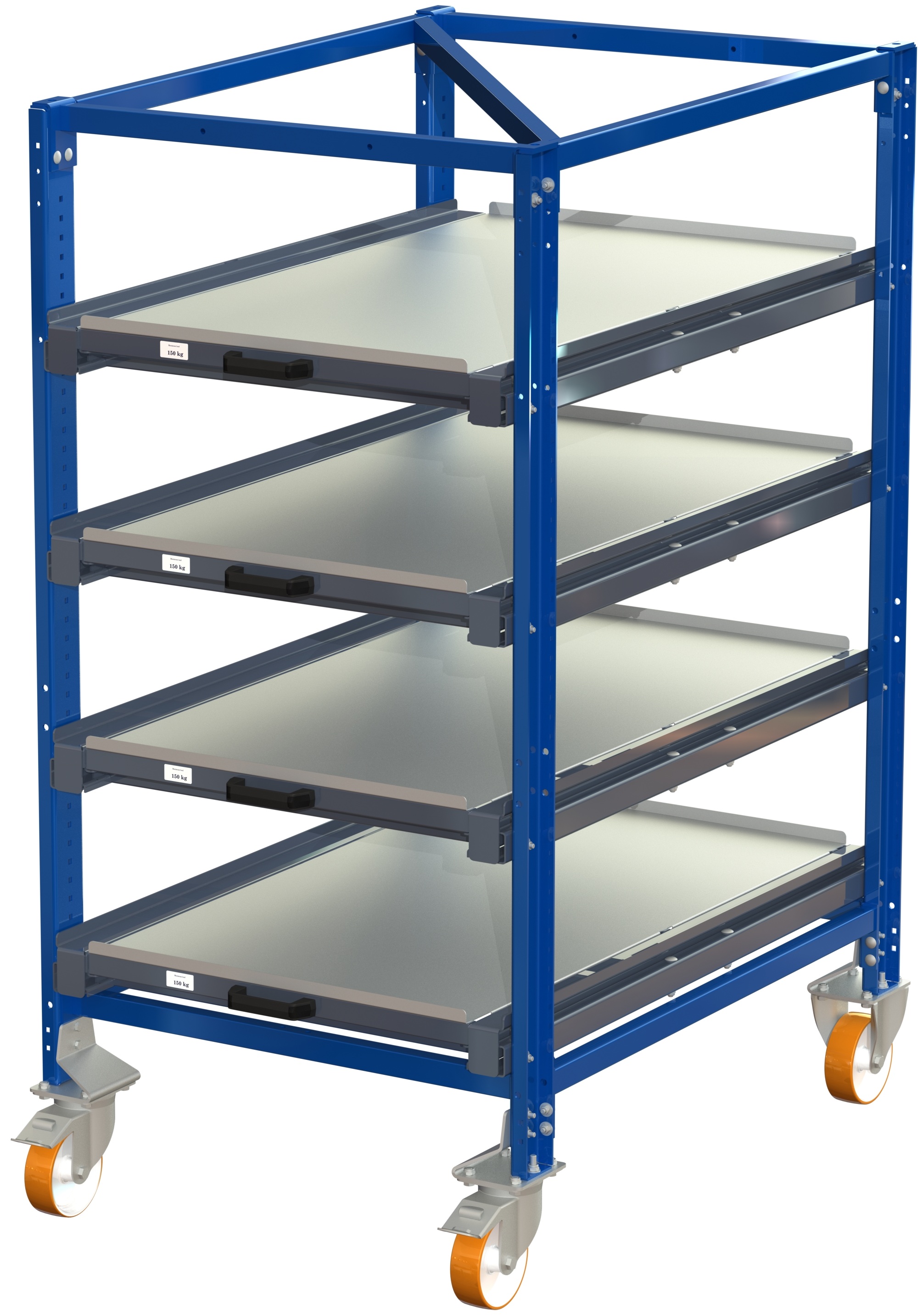 Hjulsats ib polyuretan 1200kg, 2 m broms - bild 3