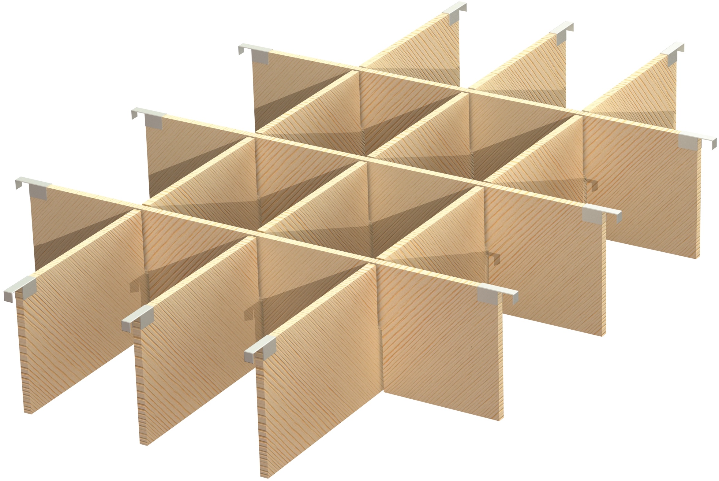 6 dividers Slotted plywood pallet collar dividers – 16 compartments - image 2