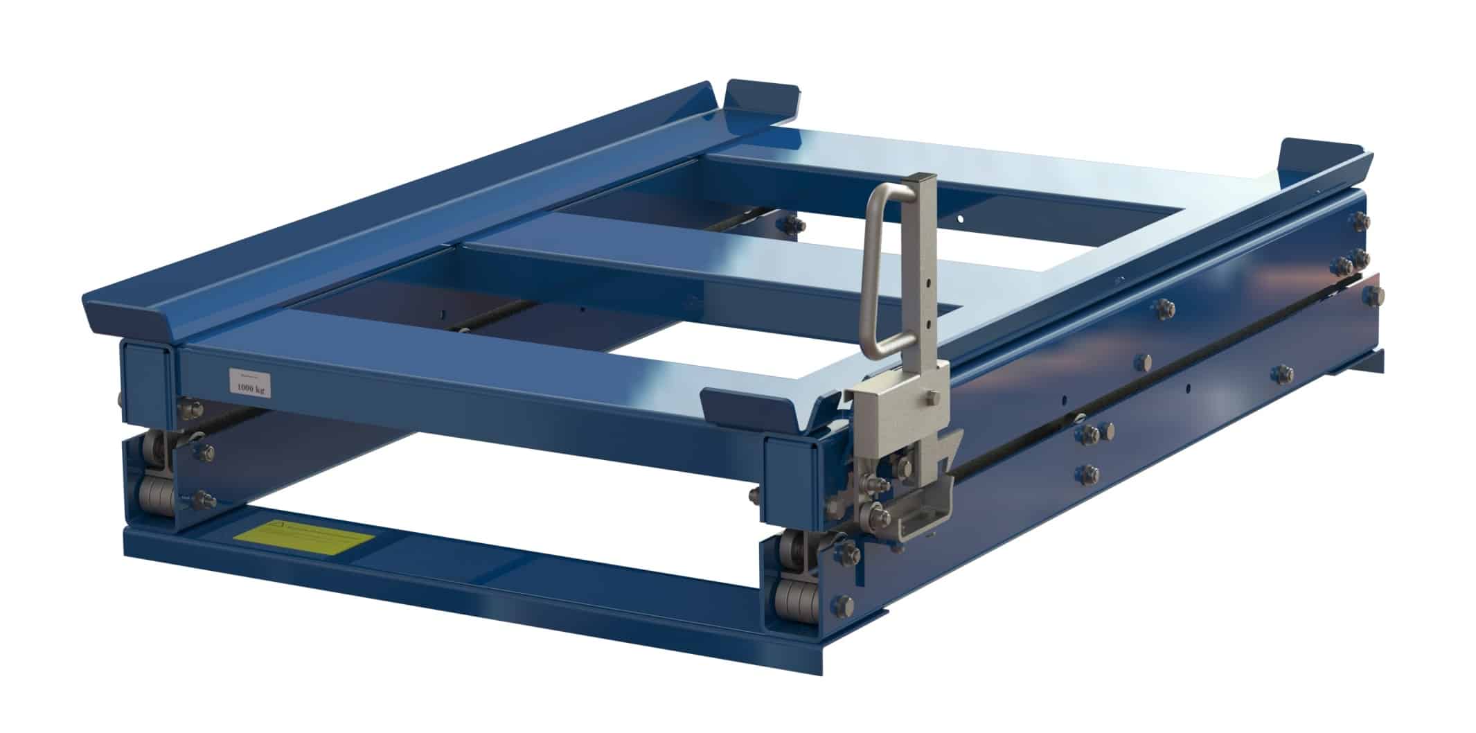 Beam-mounted pull-out unit 100%, 1000 kg, short-side handled, rear-loaded, for wire mesh containers - image 2