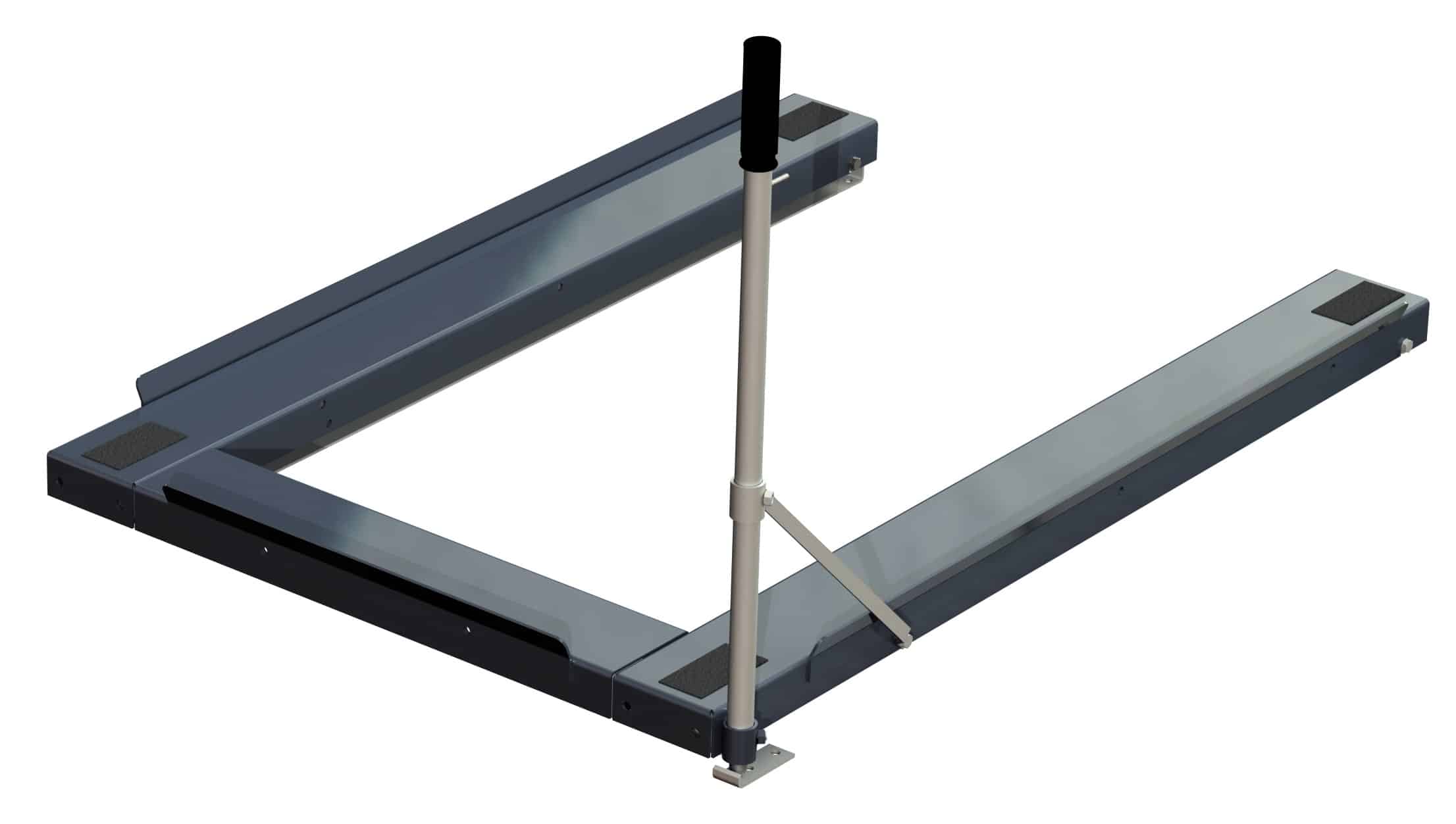Floor-mounted pull-out unit, 800 kg, 85% extension, rear-loaded, short-side handled, for eur pallet - image 2 Floor-mounted pull-out unit, 800 kg, 85% extension, rear-loaded, short-side handled, for eur pallet - image 2