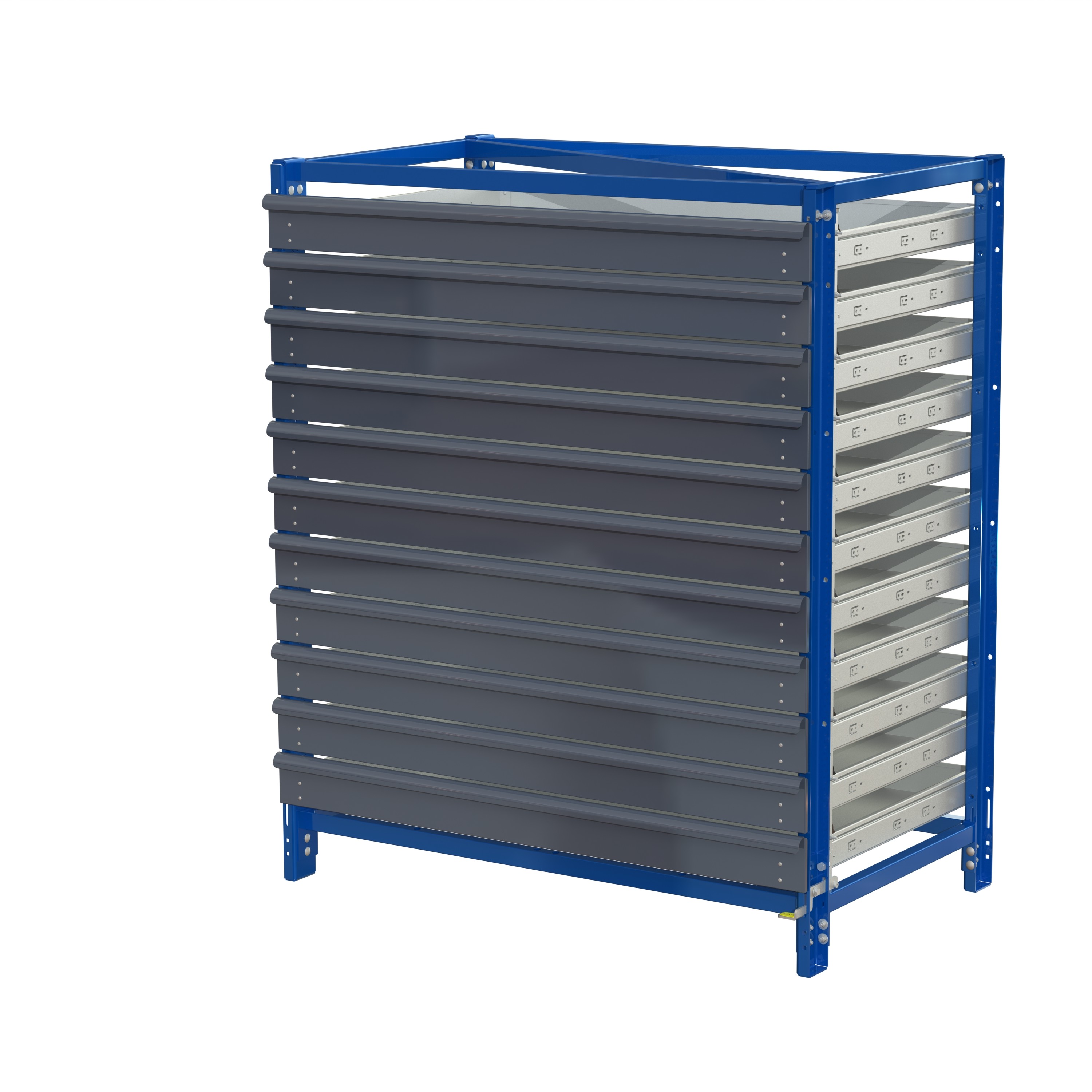 22 7511 2 Csu light, long-side handled, 100% extension, 75kg load capacity, 11 shelves - image 2