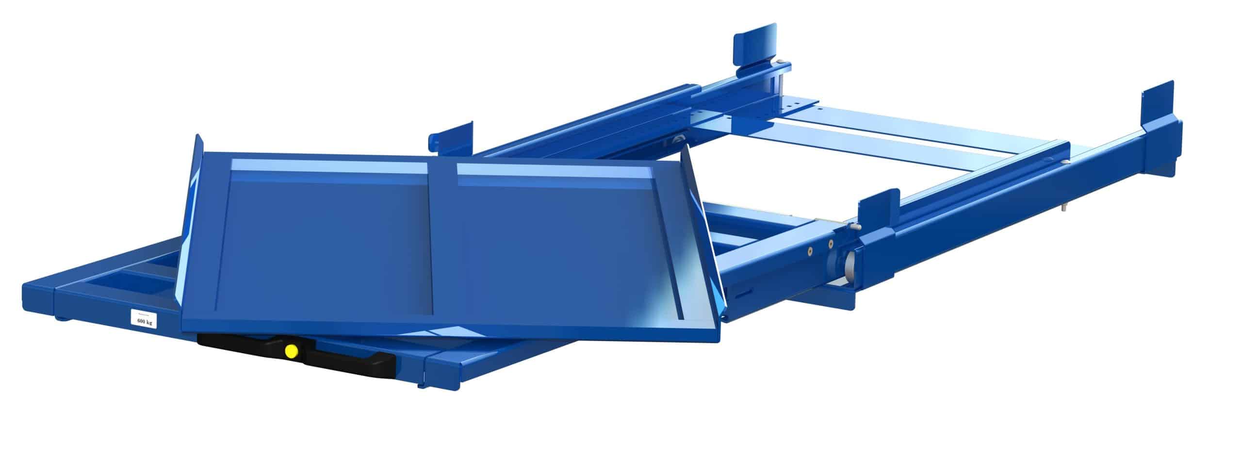 R1 rotatable pull-out unit with 100% extension capacity, 600 kg load capacity