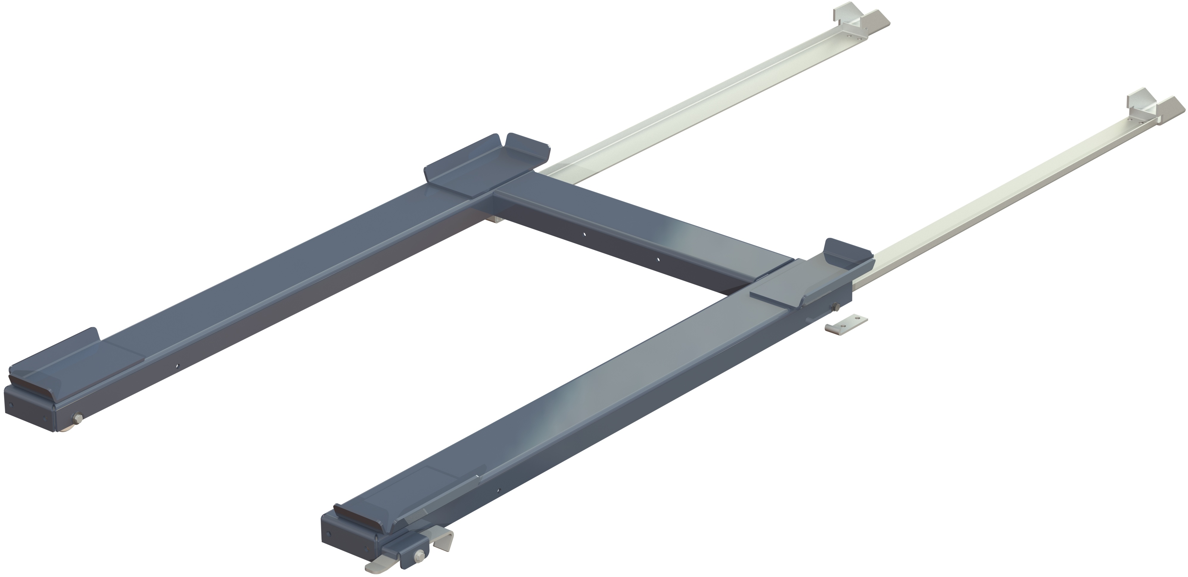 Floor-mounted pull-out unit, 1200 kg, 85% extension, front-loaded, short-side handled, for wire mesh container Floor-mounted pull-out unit, 1200 kg, 85% extension, front-loaded, short-side handled, for wire mesh container