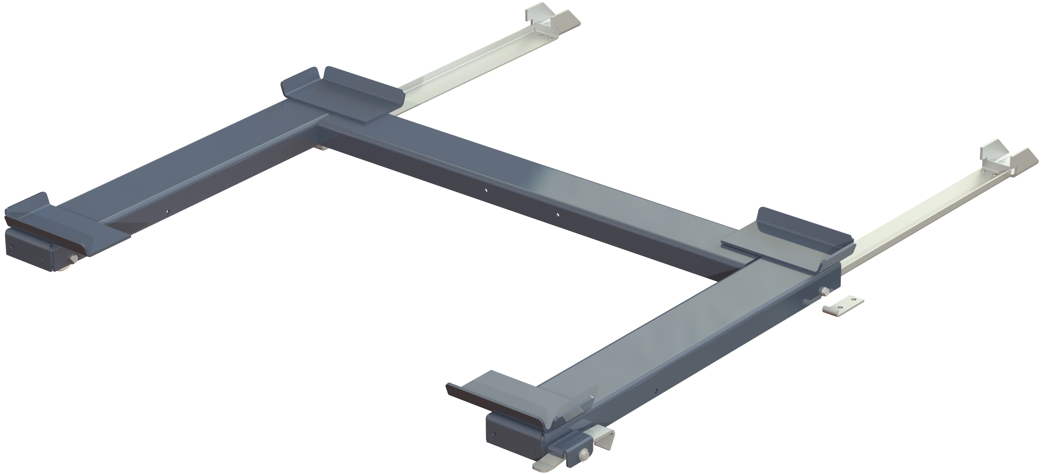 Floor-mounted pull-out unit, 1200 kg, long-side handled, front-loaded, for wire mesh containers Floor-mounted pull-out unit, 1200 kg, long-side handled, front-loaded, for wire mesh containers