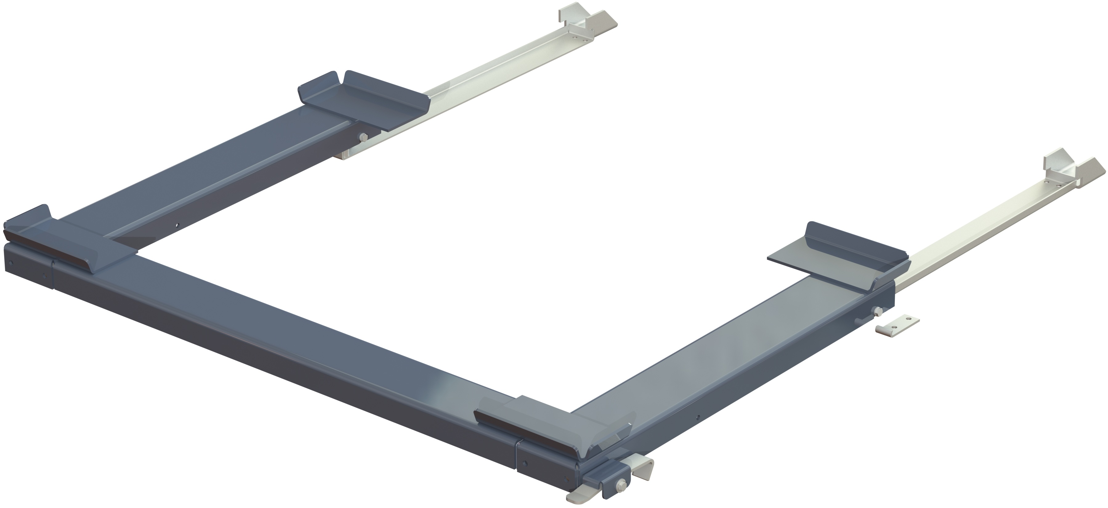 Floor-mounted pull-out unit, 1200 kg, long-side handled, rear-loaded, for wire mesh containers Floor-mounted pull-out unit, 1200 kg, long-side handled, rear-loaded, for wire mesh containers